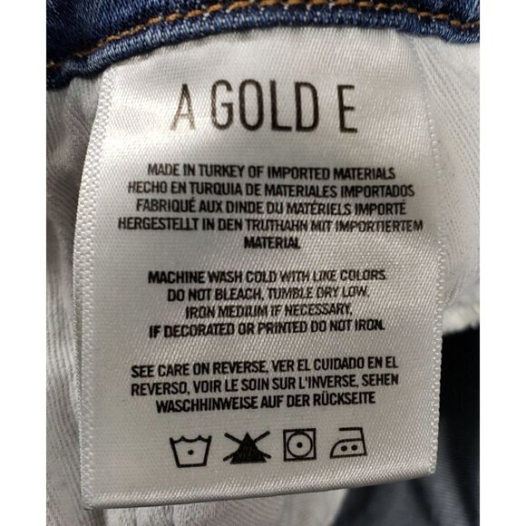AGOLDE Lara Jeans SZ 29 8 Skinny Badlands Low Rise Distressed Raw Hem Cropped - Picture 12 of 13